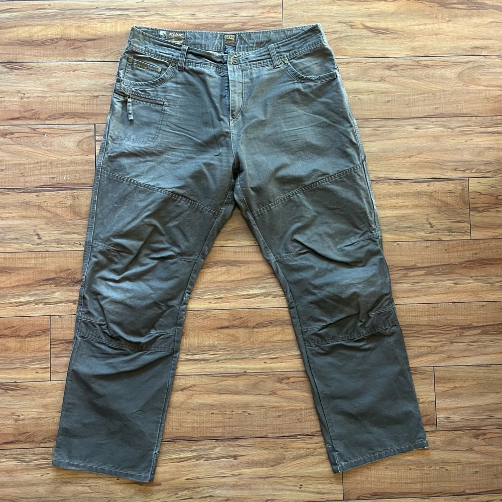 Kuhl Crag Series Pants 40x32 Brown Olive Hiking Workwear Canvas